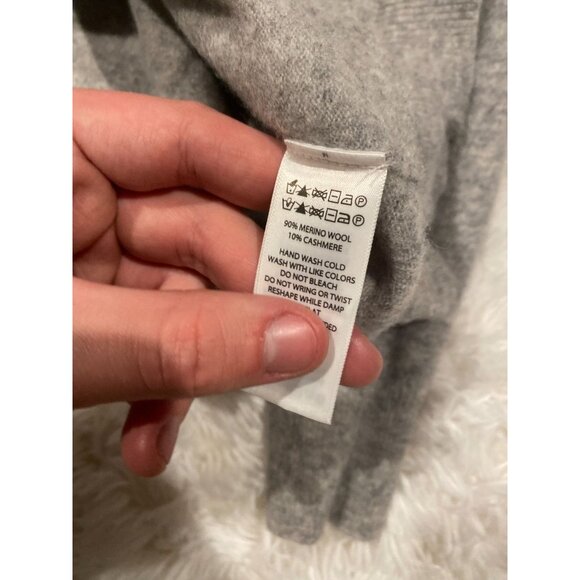 Christian Lacroix Men's 100% 2- Ply Cashmere 1/4-Zip Sweater Gray L - Picture 8 of 8